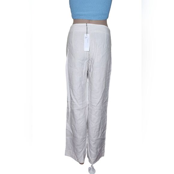 NWT L'agence Dee women's high rise linen wide leg sailor preppy casual pants 25 - Picture 5 of 8
